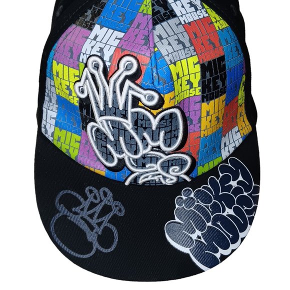 Disney Parks Mickey Mouse Adult Graffiti Hip Hop Hat - Picture 5 of 10